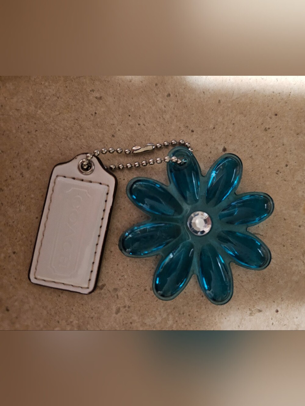 Coach Poppy Aqua Daisy Charm